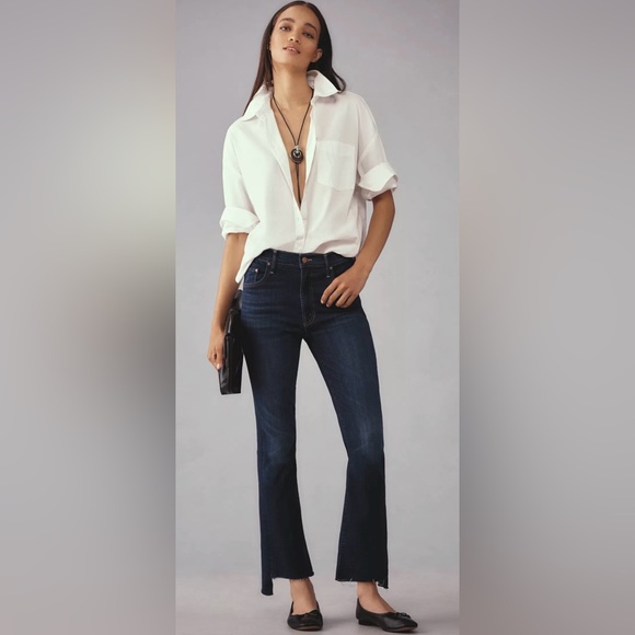 MOTHER The Insider Crop Step Fray Jeans - Picture 1 of 11